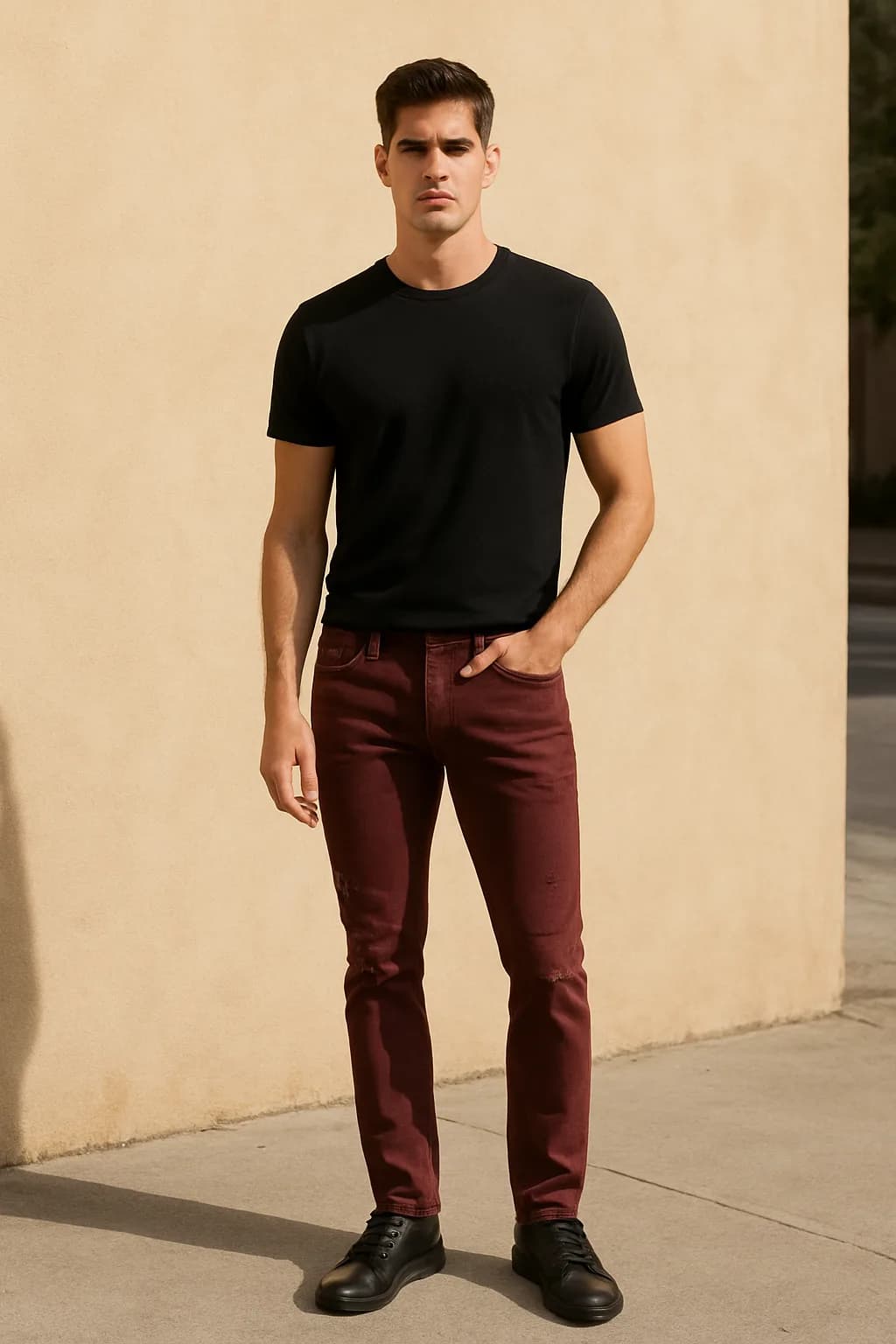 Slim Fit Distressed jean from the Jeans edit.