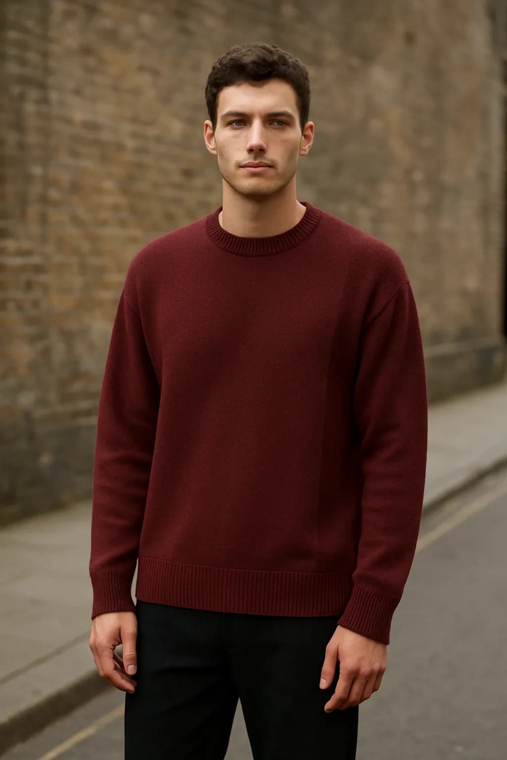 Boxy Fit Contrast Panel knitted jumper from the Knitwear edit.