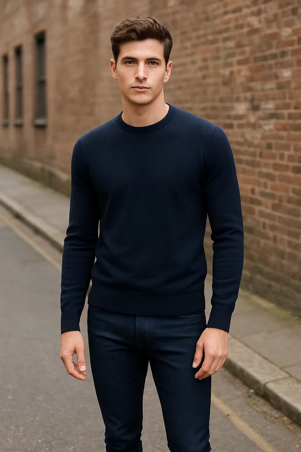 Skinny Fit Logo Print knitted jumper from the Knitwear edit.