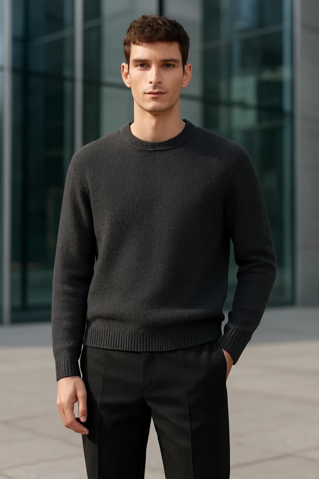 Straight Fit Textured knitted jumper from the Knitwear edit.