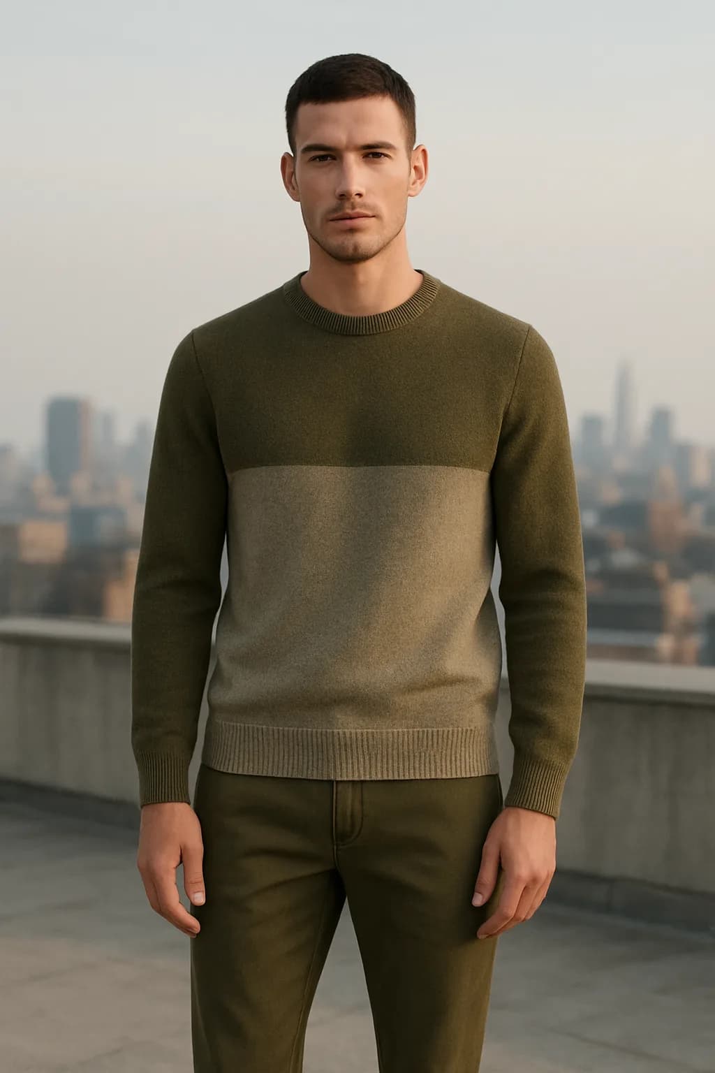 Tapered Fit Colour Block knitted jumper from the Knitwear edit.