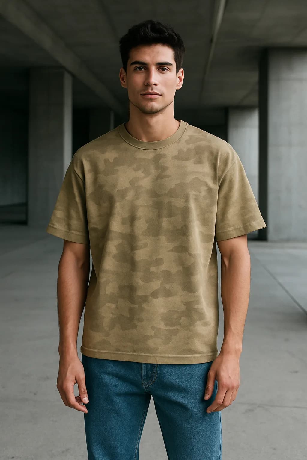 Loose Fit Camo Print t-shirt from the T-Shirts & Vests edit.