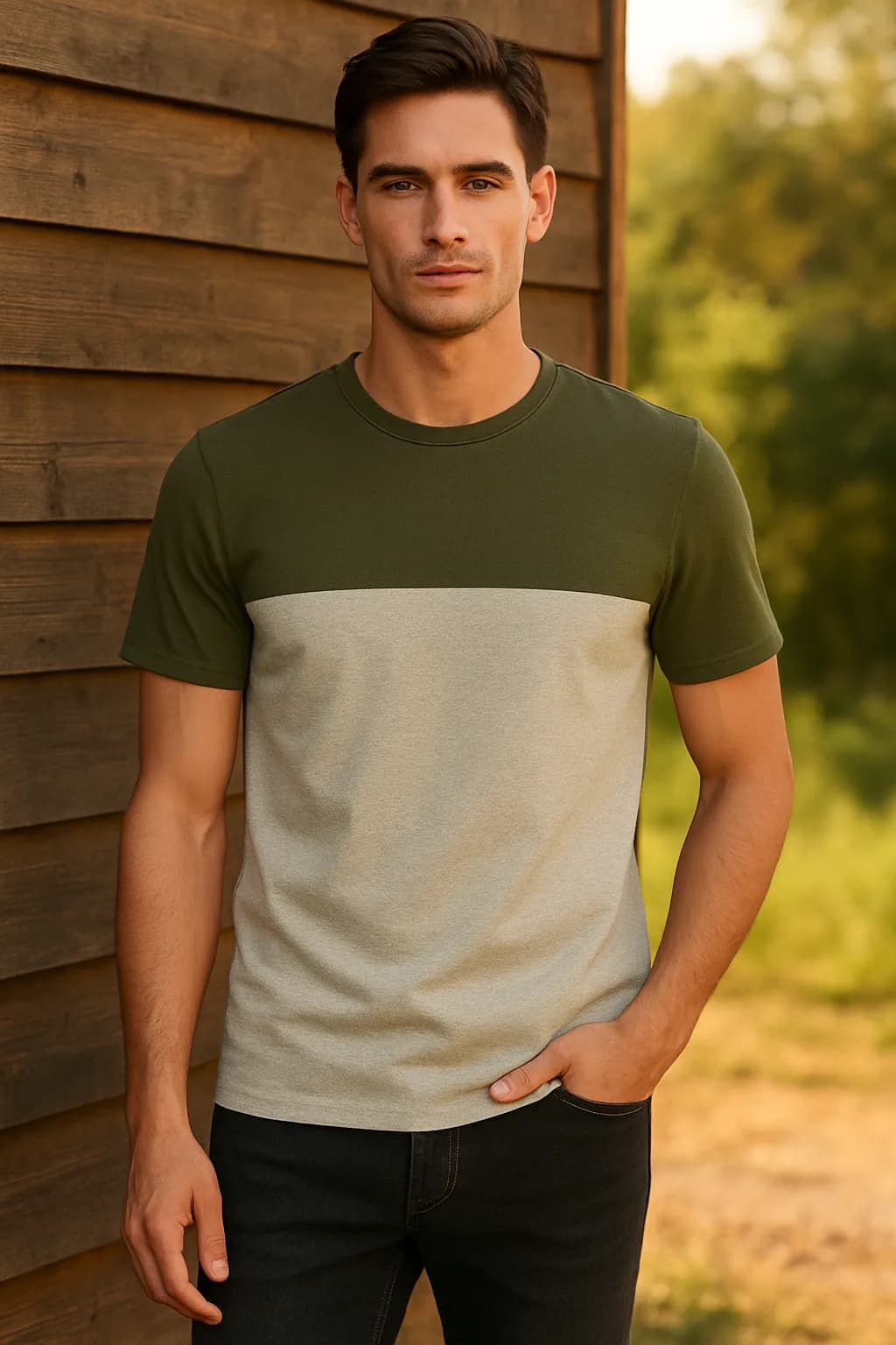 Tapered Fit Colour Block t-shirt from the T-Shirts & Vests edit.