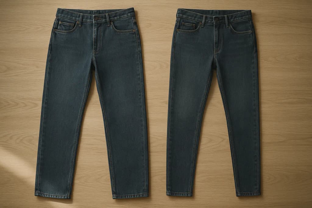 A practical take on straight leg vs skinny jeans for men: body-type advice, how hems work with trainers and boots, and why the move back to straight and tapered makes sense.
