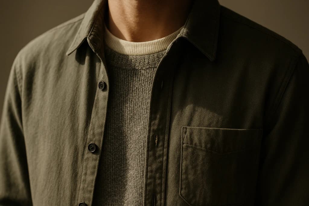 Why flat outfits look unfinished, and how to fix them with texture layering. Simple three-piece mixes of cotton, fleece, knit and woven using Jordon pieces.