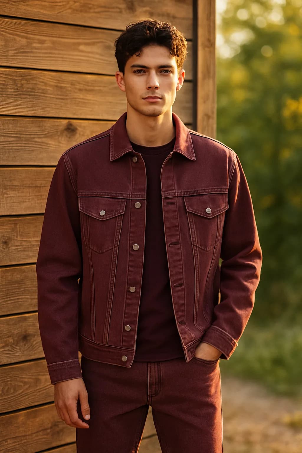 Boxy Fit Contrast Panel denim jacket from the Denim edit.