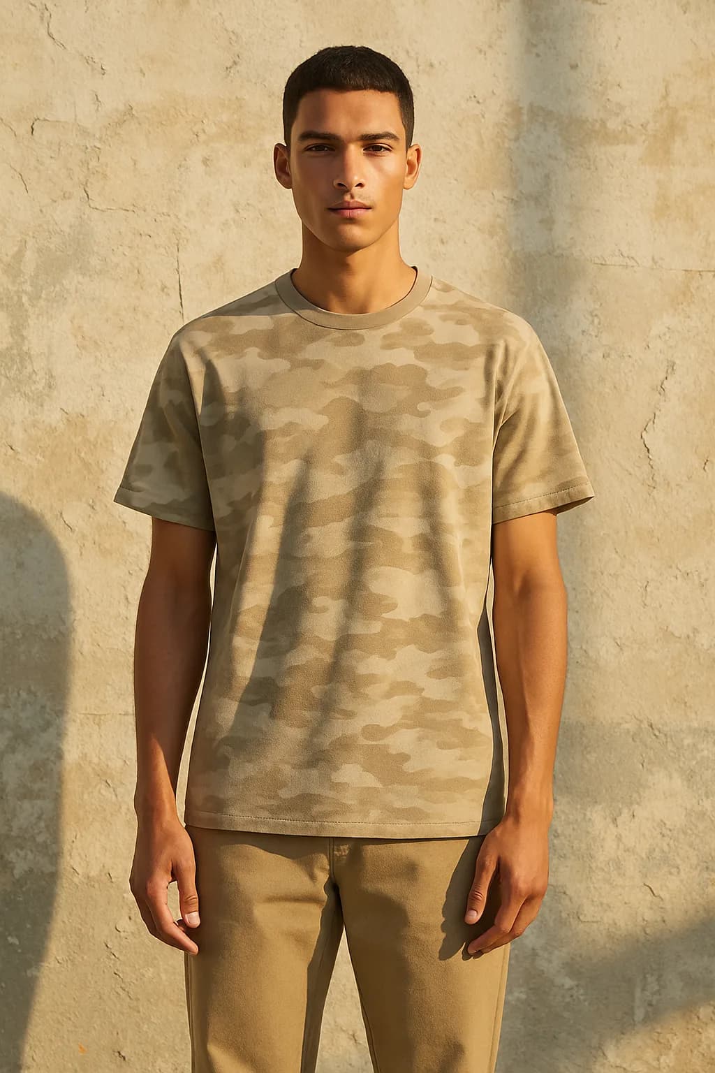 Loose Fit Camo Print essential tee from the Essentials edit.