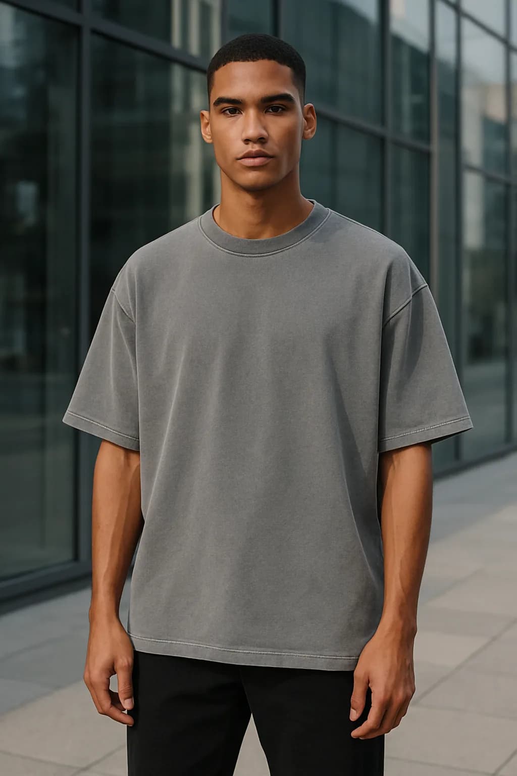 Oversized Washed essential tee from the Essentials edit.
