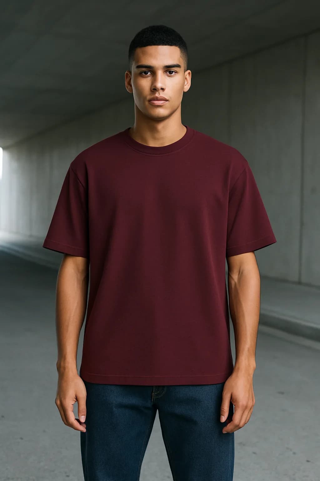 Boxy Fit Contrast Panel graphic tee from the Graphic Tops edit.