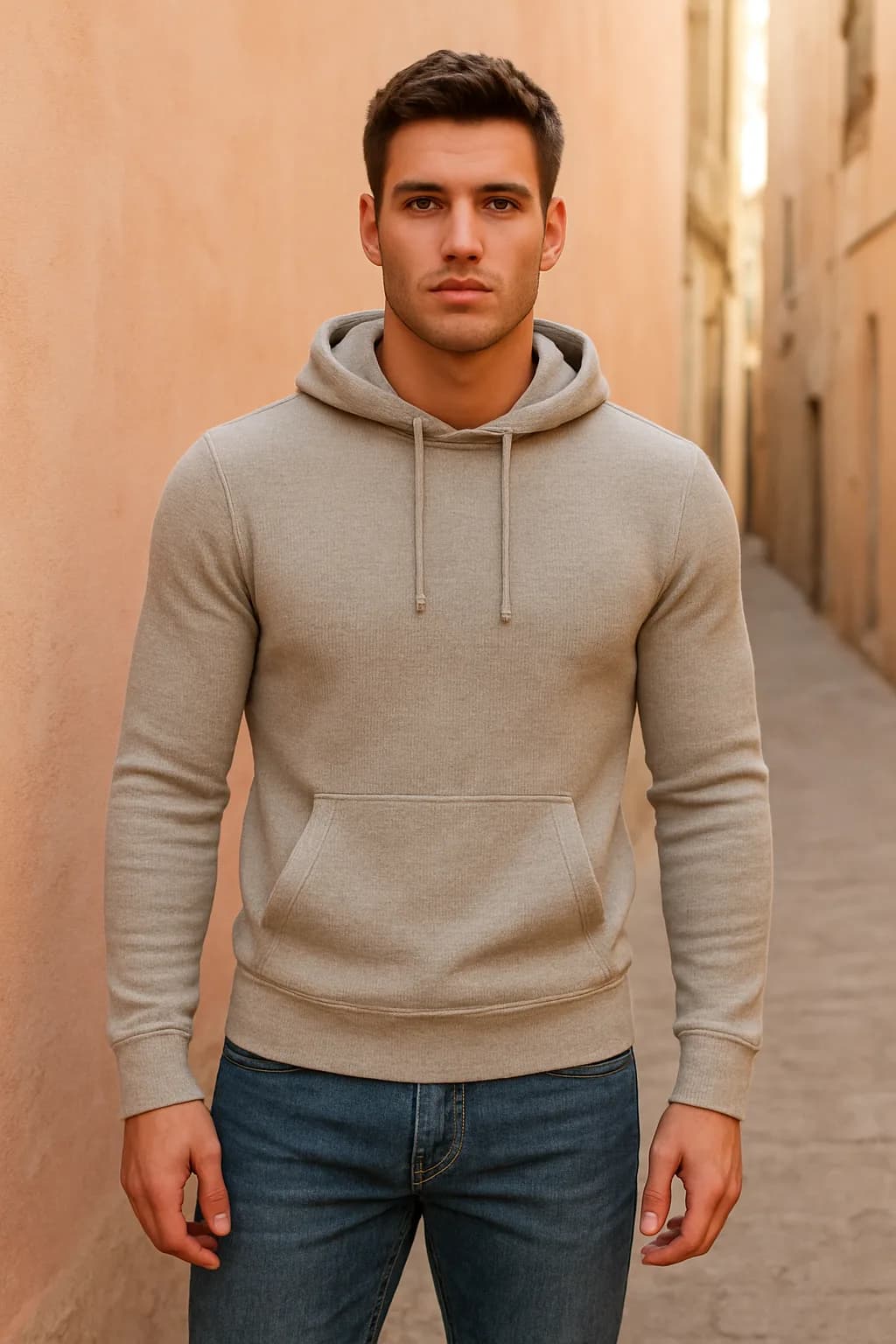Muscle Fit Ribbed hoodie from the Hoodies & Sweatshirts edit.