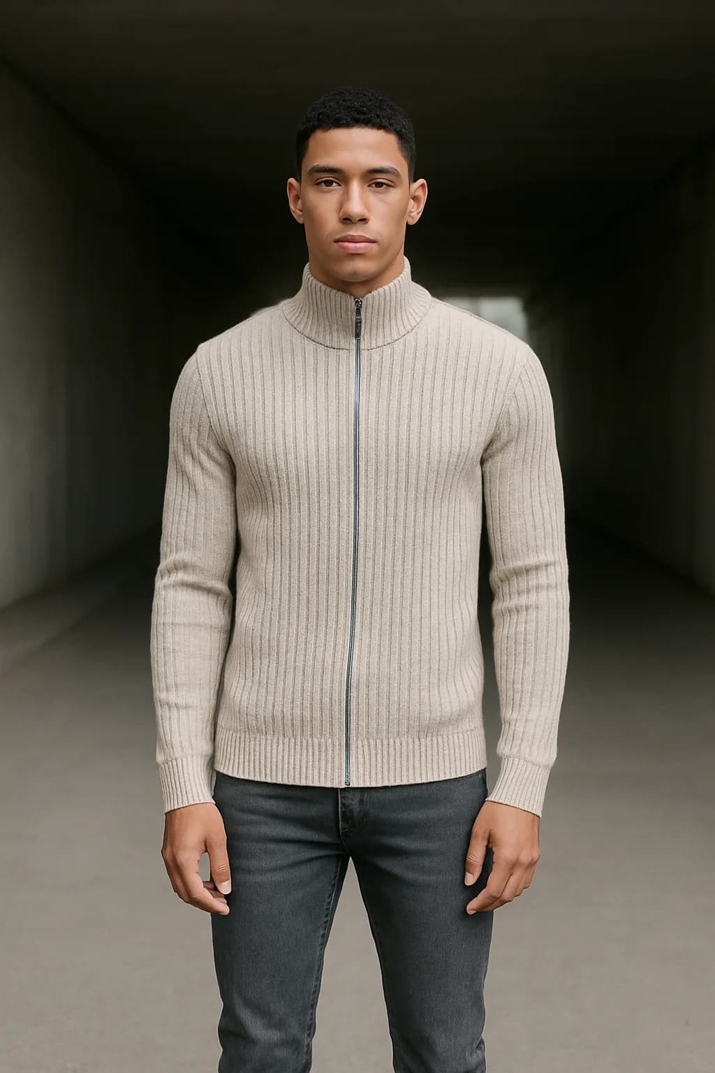 Muscle Fit Ribbed jacket from the Jackets & Coats edit.