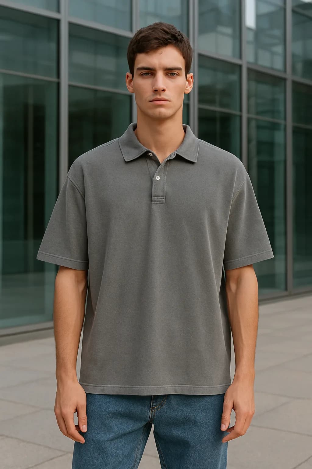 Oversized Washed polo shirt from the Polos edit.