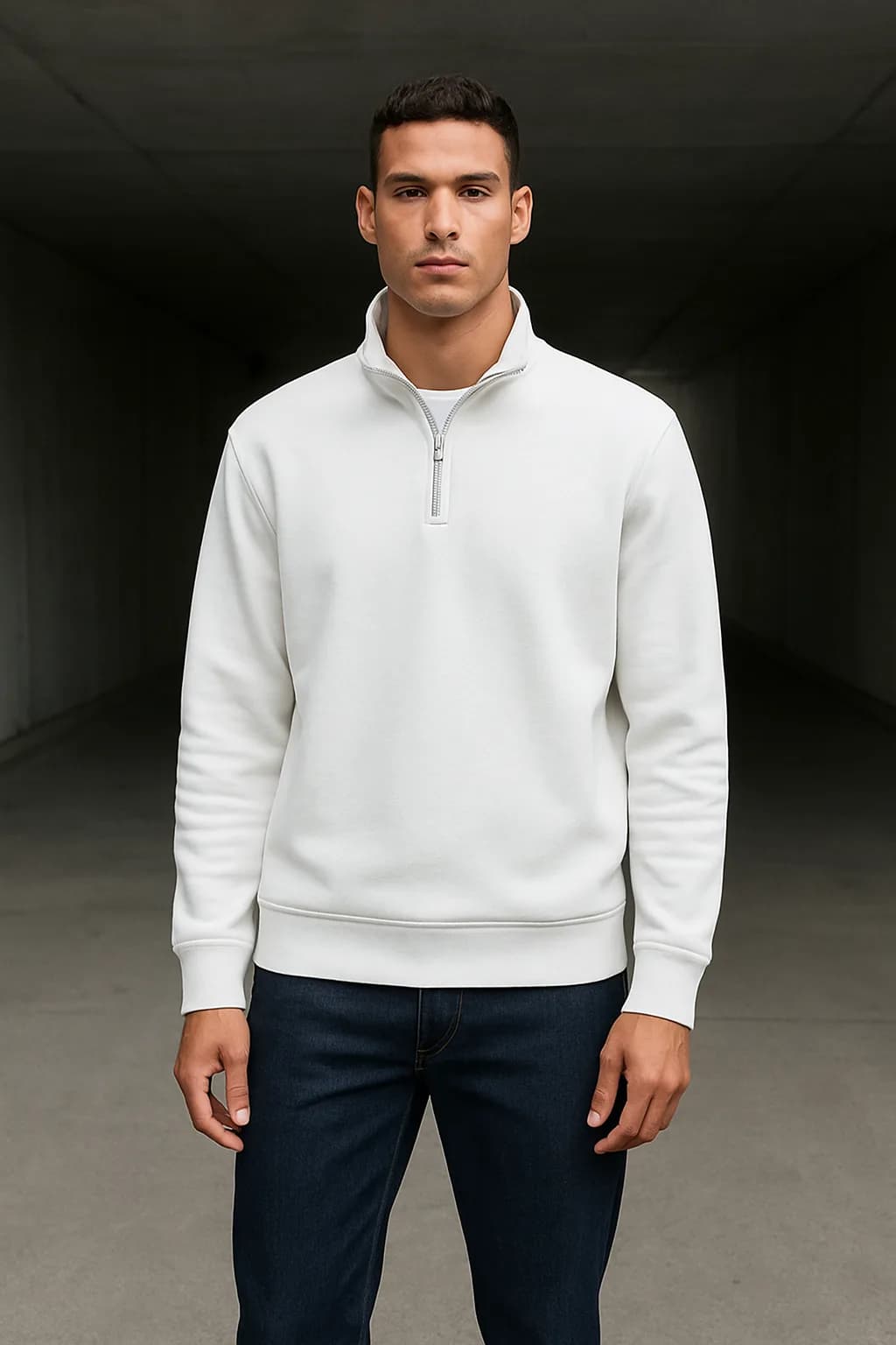 Regular Fit Graphic Print quarter zip from the Quarter Zips edit.