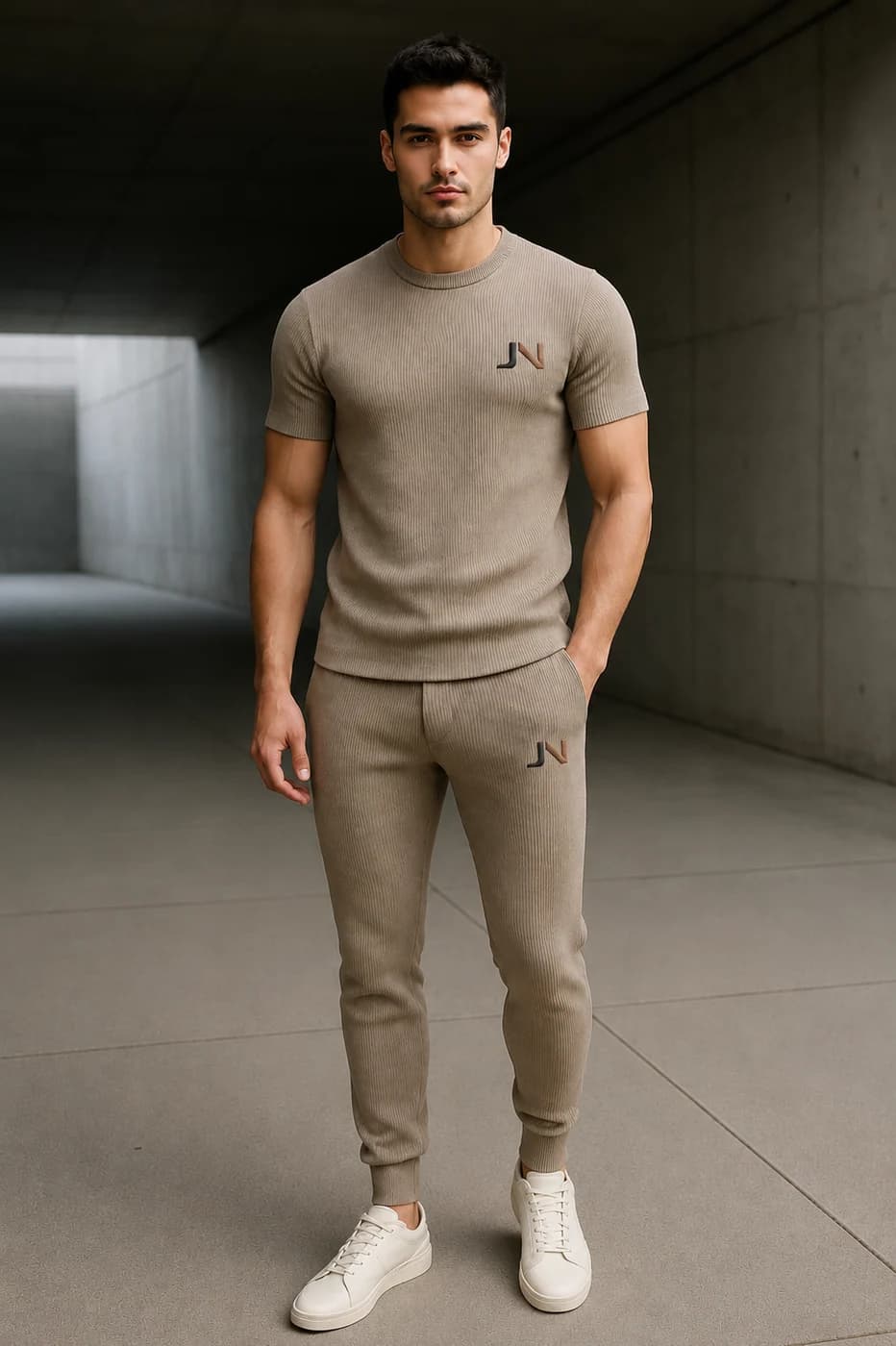 Muscle Fit Ribbed co-ord set from the Sets & Co-Ords edit.