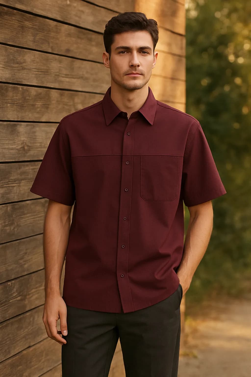 Boxy Fit Contrast Panel shirt from the Shirts edit.