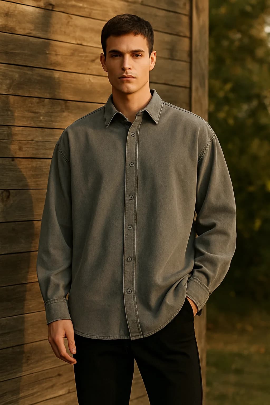 Oversized Washed shirt from the Shirts edit.