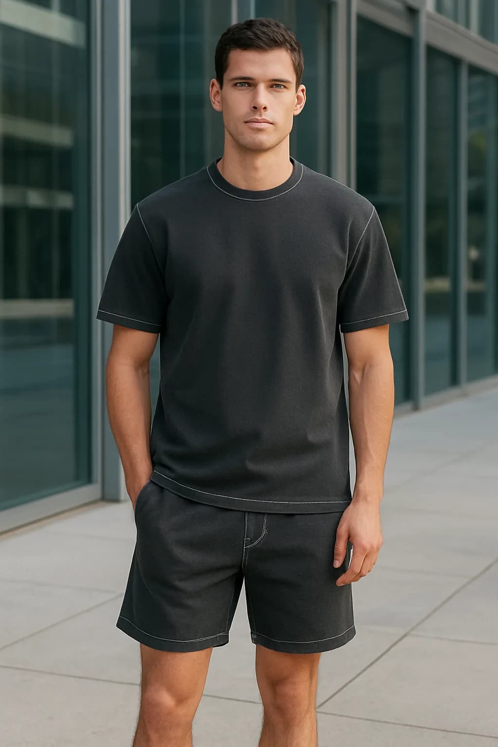 Regular Fit Contrast Stitch short from the Shorts edit.