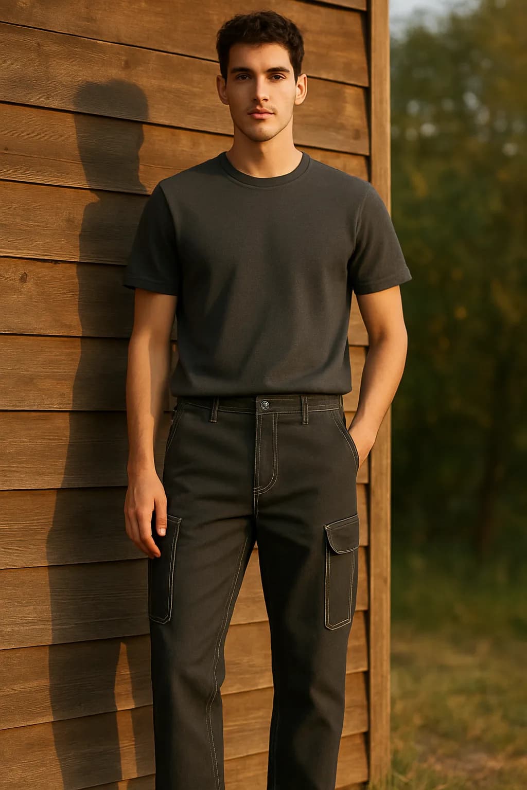Regular Fit Contrast Stitch cargo trouser from the Trousers & Cargos edit.