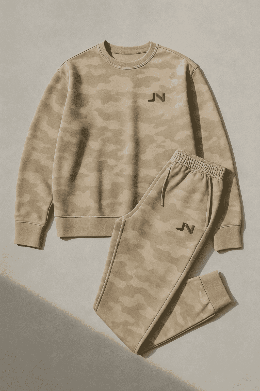 Loose Fit Camo Print tracksuit from the Tracksuits edit.