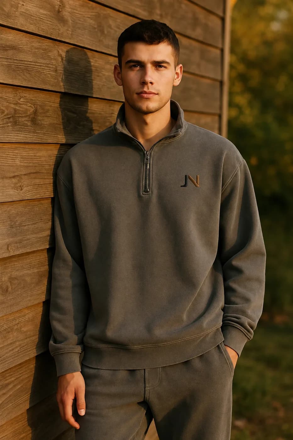 Oversized Washed quarter zip from the Quarter Zips edit.